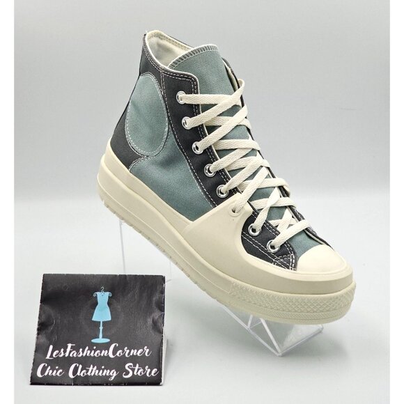 NWOB Converse Men's Blue Gray Color Block High-Top Sneakers Size 8 Wo's 9.5 2854 - Picture 14 of 16